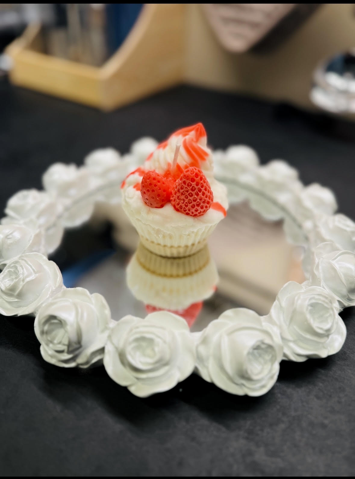 Strawberry Vanilla Cupcake Candle